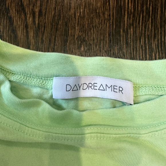 Daydreamer brand Def Leppard Green long sleeve cropped graphic tee - Picture 2 of 3